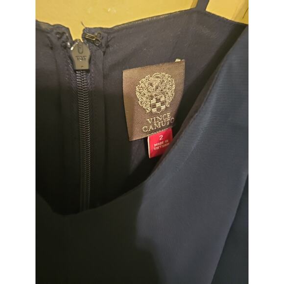 Vince Camuto‎ Sleeveless Chiffon Crop Jumpsuit in Navy Size 2 - Picture 5 of 10